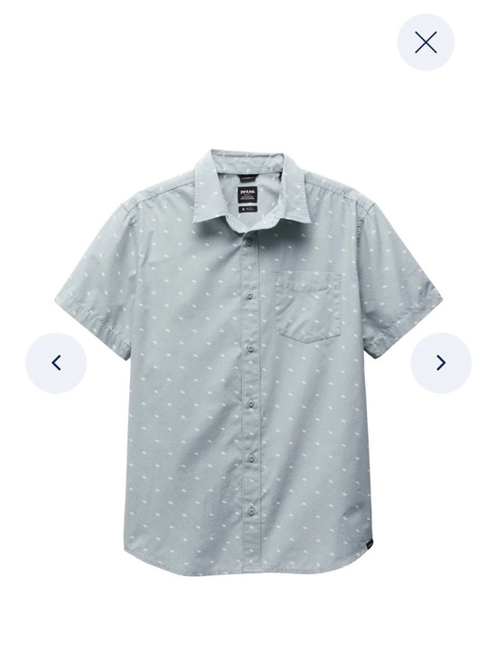 Prana Other - NWT Prana Men’s Tinline Button Down Short Sleeve Shirt Quarry Cloud- XL